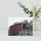Überdachte Brücke. Lancaster Landkreis, PA Postkarte (Stehend Vorderseite)