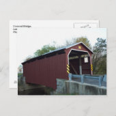 Überdachte Brücke. Lancaster Landkreis, PA Postkarte (Vorne/Hinten)