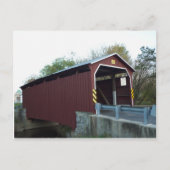 Überdachte Brücke. Lancaster Landkreis, PA Postkarte (Vorderseite)
