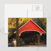 Überdachte Brücke, New Hampshire Postkarte (Vorne/Hinten)