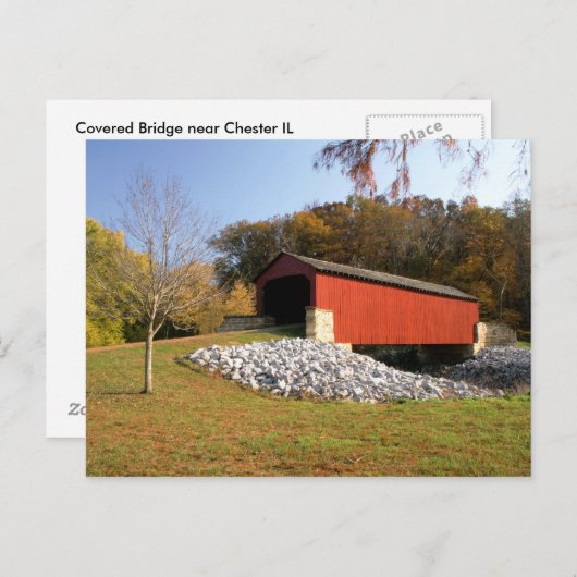 Überdachte Brücke Postkarte (Vorne/Hinten)
