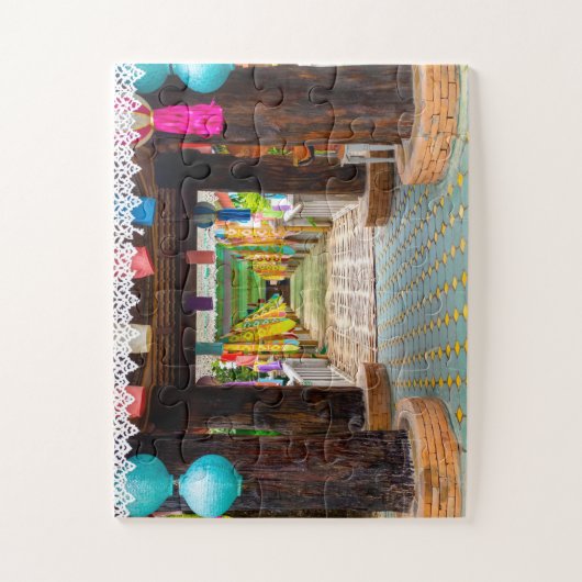 Überdachte Brücke Puzzle (Vertikal)