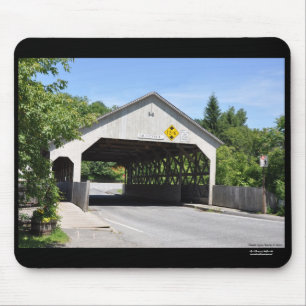 Überdachte Brücke Quechee Schlucht, Vermont - Mousepad