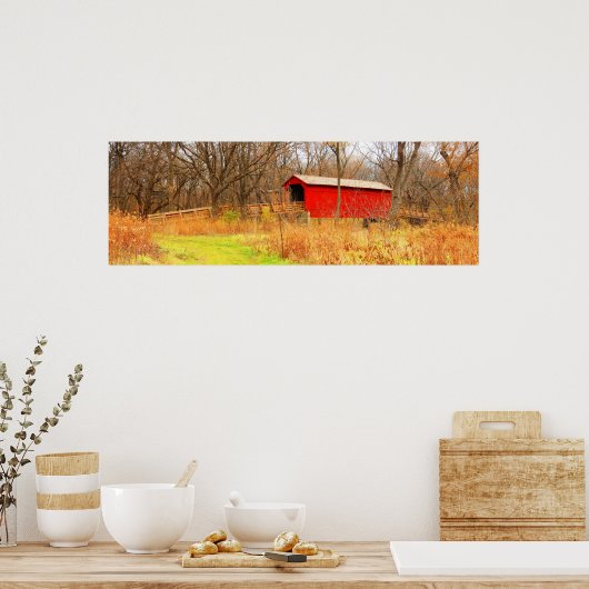 Überdachte Brücke über den Zuckergreifer Poster (Küche)