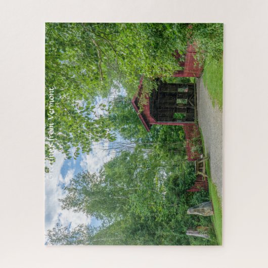 Überdachte Brücke Vermont. Jigsaw Puzzle (Vertikal)