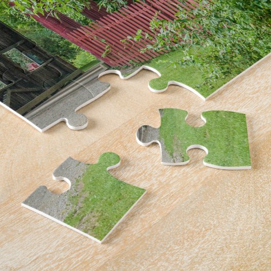 Überdachte Brücke Vermont. Jigsaw Puzzle (Seite)