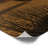 Überdachter Wagen bei Sonnenuntergang - Großer Dru Poster (Ecke)