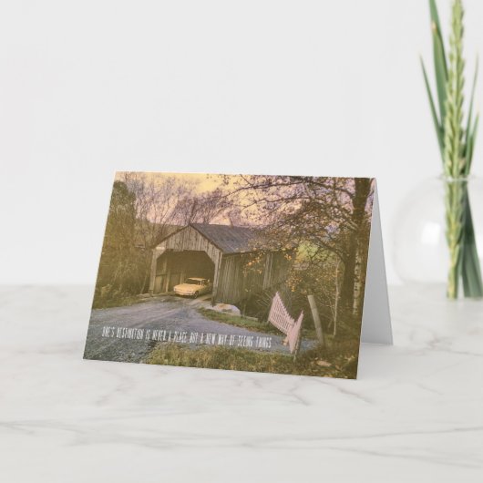 ÜBERDECKTE BRIDGE-Grußkarte Dankeskarte (Vorderseite)