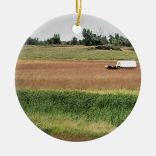 Überdeckter Wagen bei Laura Ingalls Wilder Homest Keramik Ornament