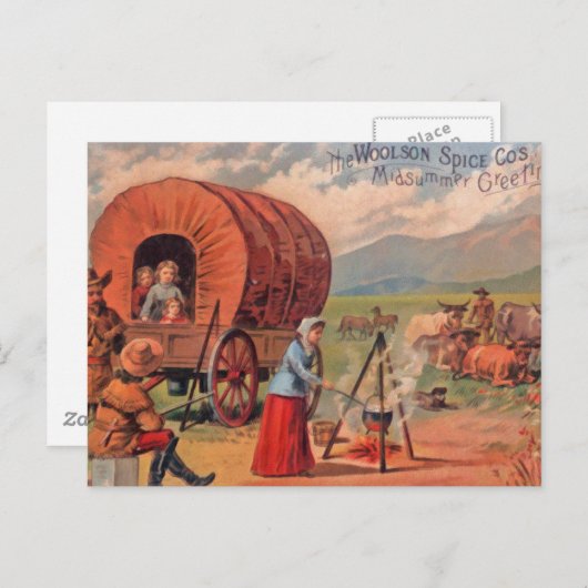 Überdeckter Wagen Postkarte (Vorne/Hinten)