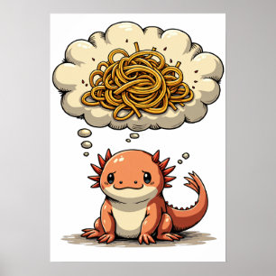 Überdenke diesen Axolotl-Introvertierten lustigen Poster