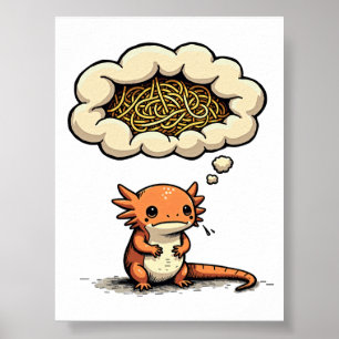 Überdenke Diesen Lustigen Axolotl Introvertierten Poster
