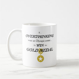 Überdenken der Goldmedaille Kaffeetasse