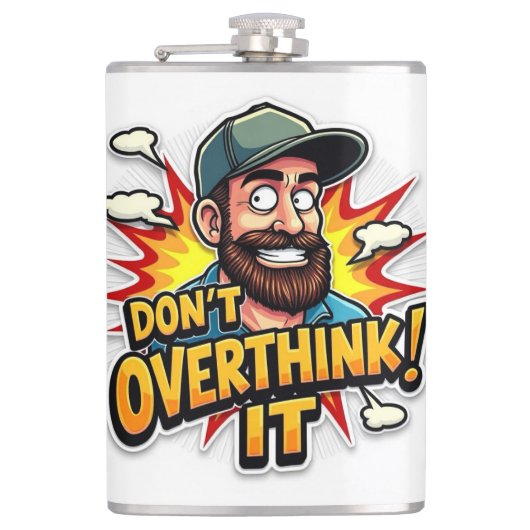 überdenken flachmann (Vorderseite)