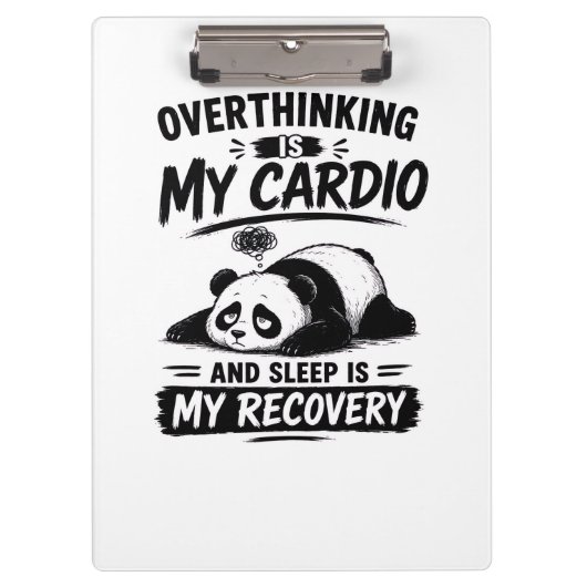 Überdenken Ist Mein Cardio Klemmbrett (Vorderseite)