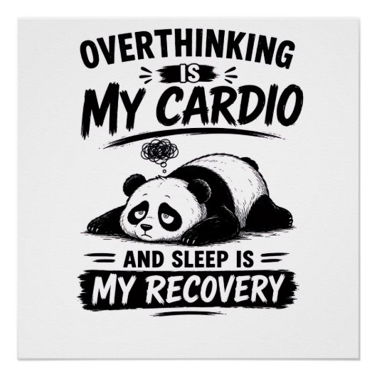 Überdenken Ist Mein Cardio Poster (Vorderseite)