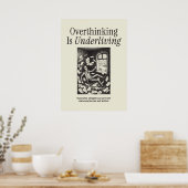 Überdenken ist Unterleben Poster (Küche)