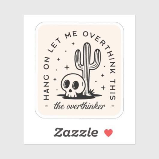 Überdenken lustiger Zitate Aufkleber (Blatt)