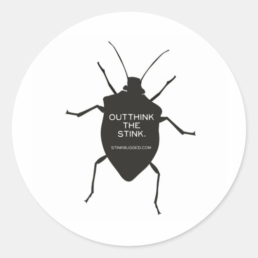 Überdenken Sie den Stink (Bug) Runder Aufkleber (Vorderseite)