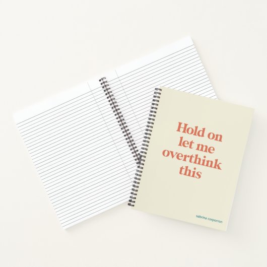 Überdenken Sie dieses lustige Zitat | Burnt Sienna Notizblock (Innenseite)