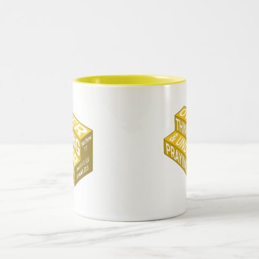 Überdenken und Unterbeten von Tasse mit Versen (Go (Mittel)