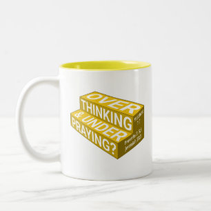 Überdenken und Unterbeten von Tasse mit Versen (Go