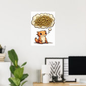 Überdenkender Axolotl Introvertierter Lustiger Tie Poster (Heimbüro)