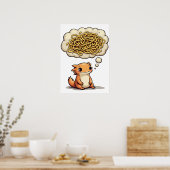 Überdenkender Axolotl Introvertierter Lustiger Tie Poster (Küche)