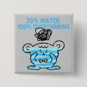 Überdenkender Bär Button – 70% Wasser, 100% Gedank (Vorderseite)