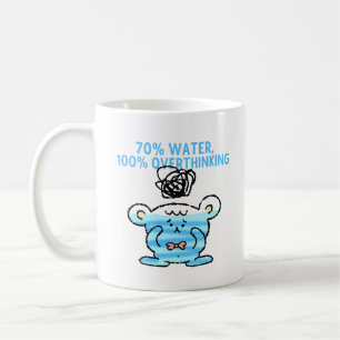 Überdenkender-Bär-Tasse – 70% Wasser, 100% Gedanke Kaffeetasse