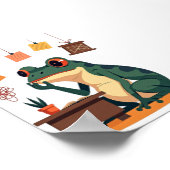 Überdenkender-Frosch-Aufkleber Lustiger-Angst-Humo Poster (Ecke)