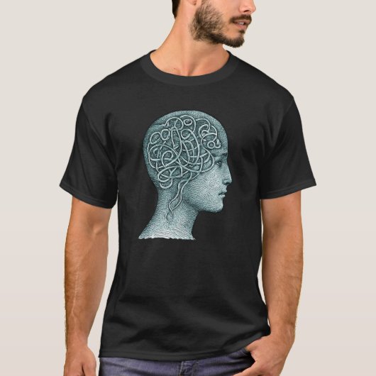 Überdenkender Geist Symbol für T-Shirts • Moderne  (Vorderseite)