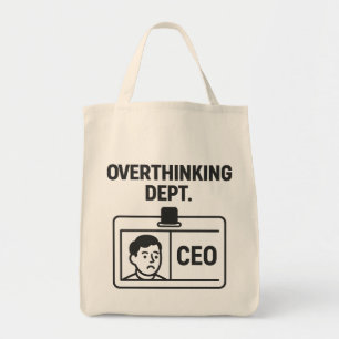 Überdenker-Abteilung – CEO Lustige Minimalistische Tragetasche
