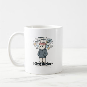 Überdenker-Gehirn Schaltet Sich Nicht Ab Lustiger Kaffeetasse