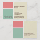 Überdimensionale moderne Farbblockbeige beruflich Visitenkarte (Vorne/Hinten)