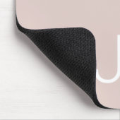 Überdimensionale monogrammierte Initialen Rosé Mousepad (Ecke)