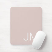 Überdimensionale monogrammierte Initialen Rosé Mousepad (Mit Mouse)