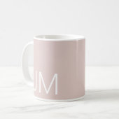 Überdimensionale monogrammierte Initialen Rosenrot Kaffeetasse (Vorderseite Links)