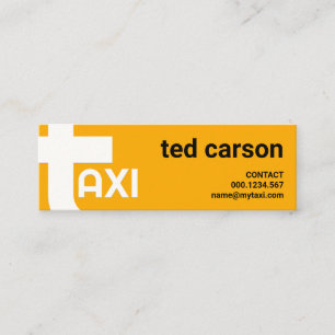 Überdimensionaler Alphabet-T Bold Yellow Taxi Ser Mini Visitenkarte