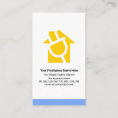 Überdimensionaler Gelbbulb-Signage-Electrical-Cont Visitenkarte (Rückseite)