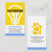 Überdimensionaler Gelbbulb-Signage-Electrical-Cont Visitenkarte (Vorne/Hinten)