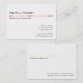 Überdimensionaler, moderner Microdot-Cherry-Grau-B Visitenkarte (Vorne/Hinten)