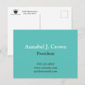 Überdimensionales aquamarines Firmenlogo Postkarte (Vorne/Hinten)