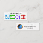 Überdimensionales farbiges Logistikmotiv Mini Visitenkarte (Vorne/Hinten)