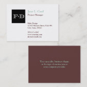 Überdimensionales Thumbnail-Logo einfach schick, w Visitenkarte (Vorne/Hinten)