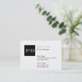 Überdimensionales Thumbnail-Logo einfach schick, w Visitenkarte (Stehend Vorderseite)