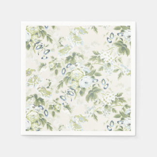 Überdimensionierte Salbei-Chintz-Blüte, Rosen-Crop Serviette
