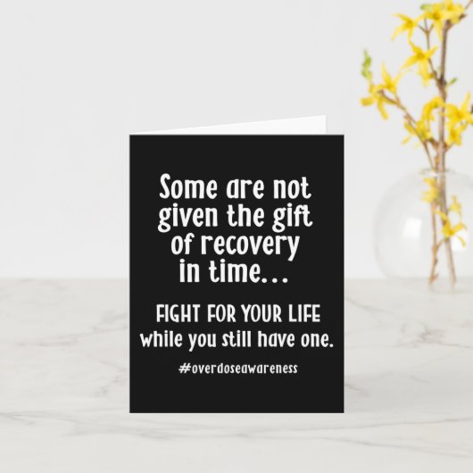 Überdosierung Bewusstsein Addiction Erholung Karte (Gelbe Blume)