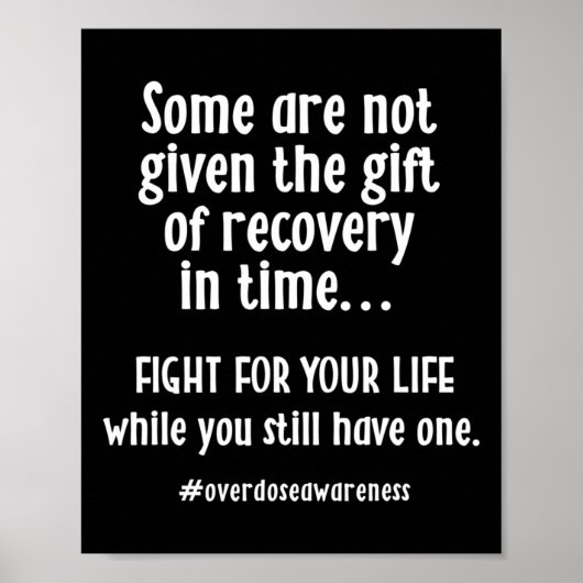 Überdosierung Bewusstsein Addiction Erholung Poster (Vorne)