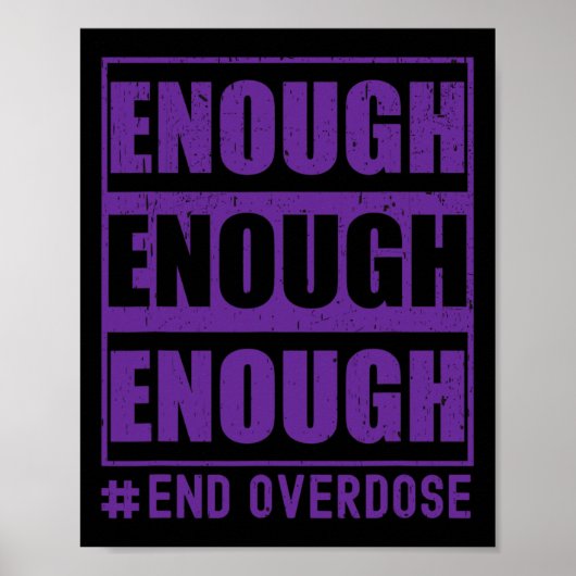 Überdosierung Bewusstsein genug Ende der Überdosie Poster (Vorne)